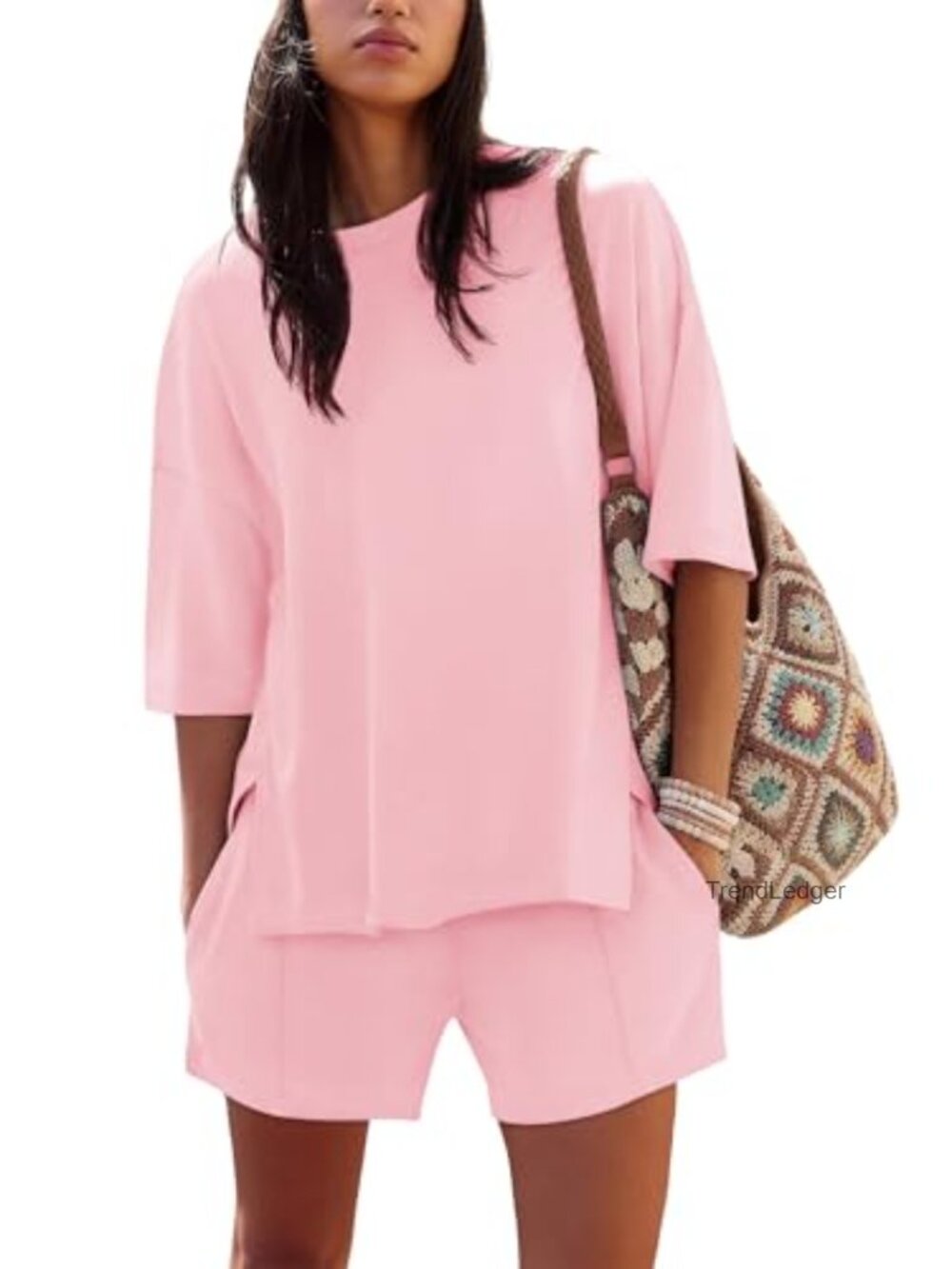 Womens 2 Piece Shorts Set Lounge Matching Outfit Summer Beach Vacation